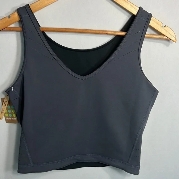 Title Nine Mad Dash Reversible Tank Top Black size S NWT - Picture 9 of 11